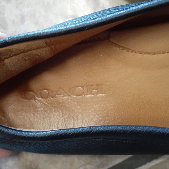 Black Leather COACH Loafers 9.5 | Arlene | EXCELLENT Condition! - Picture 4 of 5